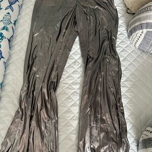 Sincerely Jules Metallic Gray Pants